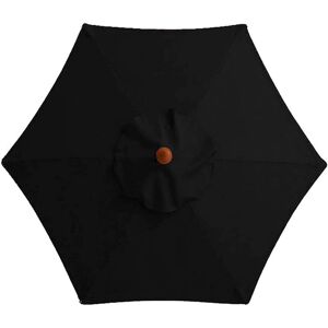 IKODM Replacement cover for parasol, 6 ribs, 3 m, waterproof, anti-UV, replacement fabric, black IKODM Replacement cover for parasol, 6 ribs, 3 m, waterproof, anti-UV, replacement fabric, black