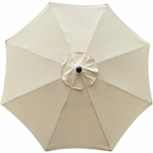 GOTRAYS Replacement cover for parasol, 8 ribs, 3 m, waterproof, anti-UV, spare fabric, beige GOTRAYS Replacement cover for parasol, 8 ribs, 3 m, waterproof, anti-UV, spare fabric, beige