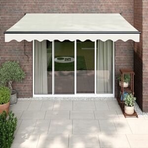 vidaXL Retractable Awning Cream 3.5x2.5 m Fabric and Aluminium vidaXL Retractable Awning Cream 3.5x2.5 m Fabric and Aluminium