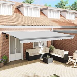 Vidaxl - Awning Manual Anthracite 4.5 x 3 m Metal Vidaxl - Awning Manual Anthracite 4.5 x 3 m Metal