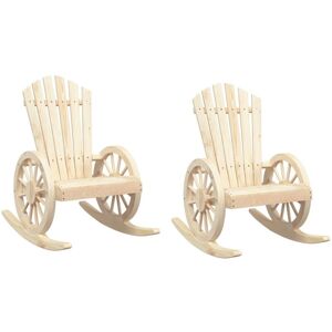 Vidaxl - Rocking Adirondack Chairs 2 pcs Solid Wood Fir Vidaxl - Rocking Adirondack Chairs 2 pcs Solid Wood Fir