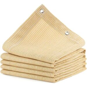 Linghhang - Sand (2x2m) Sun Shade Sail Sun Protection Rectangular Canvas, 95% Anti-UV Car Awning with Ropes and Cable Ties for Garden, Terrace, Linghhang - Sand (2x2m) Sun Shade Sail Sun Protection Rectangular Canvas, 95% Anti-UV Car Awning with Ropes and Cable Ties for Garden, Terrace,