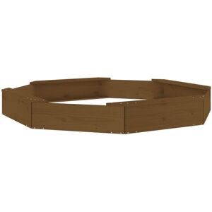 vidaXL Honey Brown Pine Octagon Sandbox with Seats - Sandbox vidaXL Honey Brown Pine Octagon Sandbox with Seats - Sandbox
