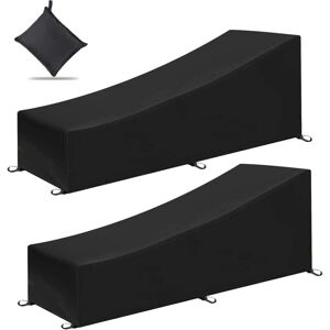 IKODM Set of 1 protective cover for garden deck chair 200 x 70 x 40/75 cm - 210D Oxford fabric - For deck chair IKODM Set of 1 protective cover for garden deck chair 200 x 70 x 40/75 cm - 210D Oxford fabric - For deck chair