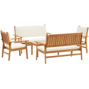 Vidaxl - Garden Sofa Set 5 pcs Brown 75 x 45 x 38cm Solid Acacia wood Vidaxl - Garden Sofa Set 5 pcs Brown 75 x 45 x 38cm Solid Acacia wood