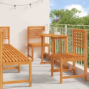 Garden Bistro Set 6 pcs Brown Solid acacia wood Vidaxl Garden Bistro Set 6 pcs Brown Solid acacia wood Vidaxl