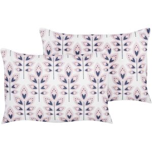 Beliani Set of 2 Garden Cushions Beige Polyester - garden cushions Beliani Set of 2 Garden Cushions Beige Polyester - garden cushions