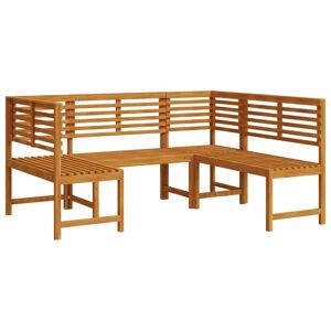 Vidaxl - Garden Bench Set 3 pcs Brown Solid acacia wood Vidaxl - Garden Bench Set 3 pcs Brown Solid acacia wood