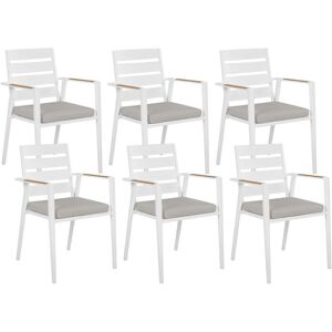 Beliani Garden Chairs Set - White - Modern Minimalist Design Beliani Garden Chairs Set - White - Modern Minimalist Design