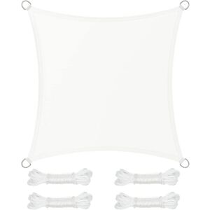 Tinor - Shade Sail 3 x 3 m, Water Repellent 665 mm Water Column, Anti-Tear Polyester, 93% uv Protection, Terrace, Garden, Balcony, Square, 2 m Ropes, Tinor - Shade Sail 3 x 3 m, Water Repellent 665 mm Water Column, Anti-Tear Polyester, 93% uv Protection, Terrace, Garden, Balcony, Square, 2 m Ropes,