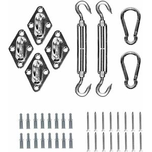 CYSLMUK Shade Sail Fixing Kit-304 Stainless Steel Kit, Shade Sail Hardware Fixing Accessories, Triangle Shade Cloth CYSLMUK Shade Sail Fixing Kit-304 Stainless Steel Kit, Shade Sail Hardware Fixing Accessories, Triangle Shade Cloth