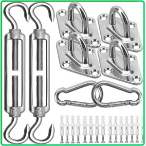 IKODM Shade Sail Hardware Kit - 304 Stainless Steel Sun Shade Installation Kit IKODM Shade Sail Hardware Kit - 304 Stainless Steel Sun Shade Installation Kit