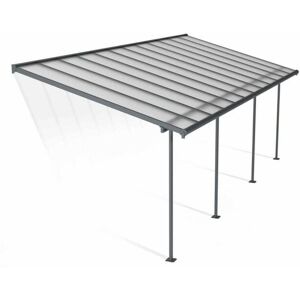 Palram - Patio Cover Sierra 3X7.30 Clear - Polycarbonate - L739 x W299 x H305 - Grey Palram - Patio Cover Sierra 3X7.30 Clear - Polycarbonate - L739 x W299 x H305 - Grey