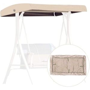 (Size:191x120x23cm,Color:Beige)Replacement Canopy for Swing, 3 Seater Replacement Cover, Garden Swing Roof, Waterproof Awning Cover for Swinging (Size:191x120x23cm,Color:Beige)Replacement Canopy for Swing, 3 Seater Replacement Cover, Garden Swing Roof, Waterproof Awning Cover for Swinging