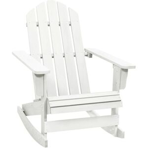 Minkurow - Garden Rocking Chair Wood White vidaXL Minkurow - Garden Rocking Chair Wood White vidaXL