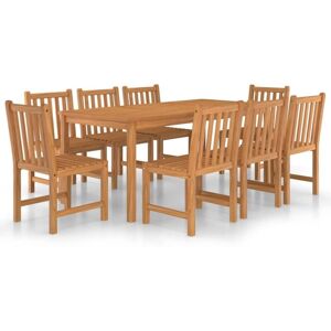 9 Piece Garden Dining Set 180x90 cm Solid Teak Wood vidaXL 9 Piece Garden Dining Set 180x90 cm Solid Teak Wood vidaXL