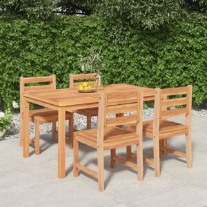 5 Piece Garden Dining Set Solid Wood Teak Vidaxl 5 Piece Garden Dining Set Solid Wood Teak Vidaxl