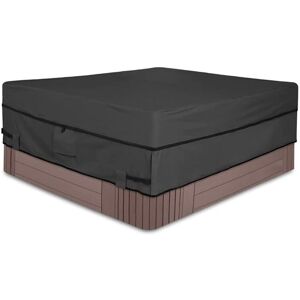 IKODM Square Garden Hot Tub Cover - Waterproof & Weatherproof 210D Polyester with pvc Coating - Charcoal Grey 76 x 76 x 20 in IKODM Square Garden Hot Tub Cover - Waterproof & Weatherproof 210D Polyester with pvc Coating - Charcoal Grey 76 x 76 x 20 in