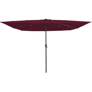 VidaXL Square Garden Parasol with LED Lights - Garden Umbrella VidaXL Square Garden Parasol with LED Lights - Garden Umbrella