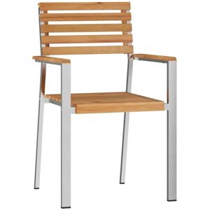 Vidaxl - Garden Chair 4 pcs Brown 56 x 54.5 x 87cm Solid Teak wood Vidaxl - Garden Chair 4 pcs Brown 56 x 54.5 x 87cm Solid Teak wood