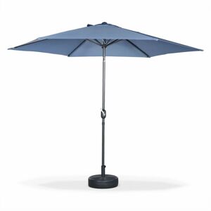 SWEEEK 3m round centre pole parasol, Touquet, Blue SWEEEK 3m round centre pole parasol, Touquet, Blue