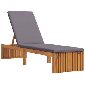 Vidaxl - Sun Lounger Reclining Brown 200 x 55 x 94cm Solid Acacia wood Vidaxl - Sun Lounger Reclining Brown 200 x 55 x 94cm Solid Acacia wood