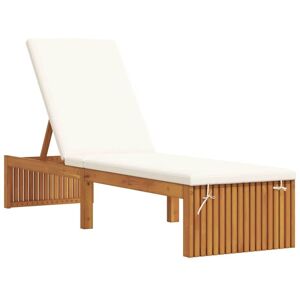 Vidaxl - Sun Lounger Reclining Brown 200 x 55 x 94cm Solid Acacia wood Vidaxl - Sun Lounger Reclining Brown 200 x 55 x 94cm Solid Acacia wood