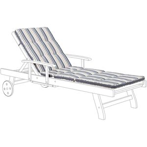 BELIANI Sun Lounger Pad Cushion TOSCANA 188 x 59 cm Blue BELIANI Sun Lounger Pad Cushion TOSCANA 188 x 59 cm Blue