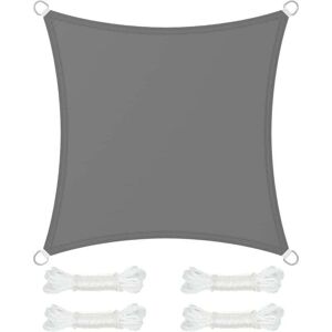 Ymyny - Sun sail 3 x 3 m, water column 665 mm, tear-resistant polyester, uv protection 93%, terrace, garden, balcony, square, 2 grey Ymyny - Sun sail 3 x 3 m, water column 665 mm, tear-resistant polyester, uv protection 93%, terrace, garden, balcony, square, 2 grey