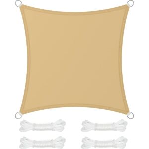 BEIJIYI Sun sail 3 x 3 m, water-repellent, 665 mm water column, tear-resistant polyester, 93% uv protection, terrace, garden, balcony, square, 2 m ropes, BEIJIYI Sun sail 3 x 3 m, water-repellent, 665 mm water column, tear-resistant polyester, 93% uv protection, terrace, garden, balcony, square, 2 m ropes,