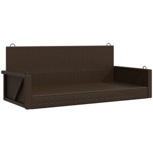 Swing Bench Brown 119x56x48 cm Poly Rattan vidaXL Swing Bench Brown 119x56x48 cm Poly Rattan vidaXL