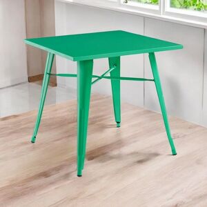 Garden Bar Table - Metal - L80 x W80 x H76 cm - Green Garden Bar Table - Metal - L80 x W80 x H76 cm - Green