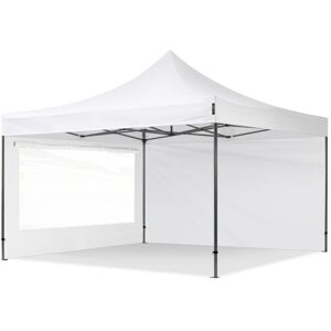 TOOLPORT 4x4m PES 750 Pop up gazebo party tent PREMIUM Steel 40 mm, incl. Sidewalls with Panorama Windows, white TOOLPORT 4x4m PES 750 Pop up gazebo party tent PREMIUM Steel 40 mm, incl. Sidewalls with Panorama Windows, white