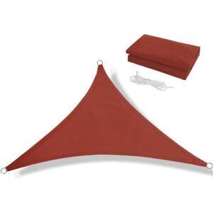 Linghhang - Triangle Shade Sail 3.6X3.6X3.6m-300D Waterproof Sunscreen Shade Sail Garden Swimming Pool Outdoor Canopy Rust Red Linghhang - Triangle Shade Sail 3.6X3.6X3.6m-300D Waterproof Sunscreen Shade Sail Garden Swimming Pool Outdoor Canopy Rust Red