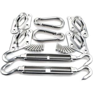Tonchean - Triangle, Square and Rectangle Shade Sail Fixing Kit 304 Stainless Steel Shade Cloth Fixing Accessories Kit, Sun Shade Sail Mounting Tonchean - Triangle, Square and Rectangle Shade Sail Fixing Kit 304 Stainless Steel Shade Cloth Fixing Accessories Kit, Sun Shade Sail Mounting