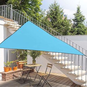 CYSLMUK Triangle Sun Shade Sail, Sky Blue Awning, uv Blocking Canopy, Suitable for Patio, Garden, Yard, Deck, Gazebo, Backyard, Lawn, Outdoor Activities CYSLMUK Triangle Sun Shade Sail, Sky Blue Awning, uv Blocking Canopy, Suitable for Patio, Garden, Yard, Deck, Gazebo, Backyard, Lawn, Outdoor Activities