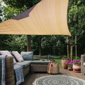 WOIYIC Triangular Shade Sail 3x3x3 m, Breathable HDPE Shade Cloth (185g/m²), 3m Shade Net, 98% UV Protection for Patio, Garden, Terrace, Outdoor Use, Sand WOIYIC Triangular Shade Sail 3x3x3 m, Breathable HDPE Shade Cloth (185g/m²), 3m Shade Net, 98% UV Protection for Patio, Garden, Terrace, Outdoor Use, Sand