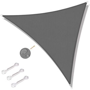 Linghhang - Triangular Shade Sail 4 x 4 x 4 m - uv Protected Shade Cloth for Outdoors, Terraces, Gardens - Grey Linghhang - Triangular Shade Sail 4 x 4 x 4 m - uv Protected Shade Cloth for Outdoors, Terraces, Gardens - Grey