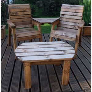 Charles Taylor - Twin Companion Dining Set Angled with Cushions - W160 x D170 x H98 - Fully Assembled - Grey Charles Taylor - Twin Companion Dining Set Angled with Cushions - W160 x D170 x H98 - Fully Assembled - Grey