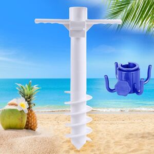 Aiperq - Universal size beach umbrella stand - umbrella stand is screwed into the ground - withstands strong winds Aiperq - Universal size beach umbrella stand - umbrella stand is screwed into the ground - withstands strong winds