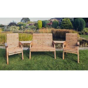 Churnet Valley - Valley 4 Seat Set 1X2B 2XC Angled Tray - Timber - L100 x W310 x H95 cm - Garden Furniture - Fully Assembled Churnet Valley - Valley 4 Seat Set 1X2B 2XC Angled Tray - Timber - L100 x W310 x H95 cm - Garden Furniture - Fully Assembled
