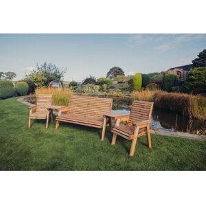 Valley 5 Seat Set 1X3B 2XC Angled Tray - Timber - L100 x W290 x H95 cm - Fully Assembled - Set of Waterproof Cushions Included Valley 5 Seat Set 1X3B 2XC Angled Tray - Timber - L100 x W290 x H95 cm - Fully Assembled - Set of Waterproof Cushions Included