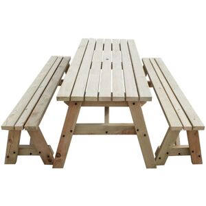 Arbor Garden Solutions - 4ft (120cm) Picnic table and bench set, natural (light-green) finish, Victoria square corners Arbor Garden Solutions - 4ft (120cm) Picnic table and bench set, natural (light-green) finish, Victoria square corners