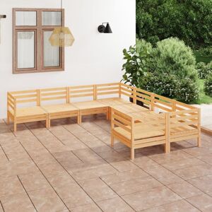 vidaXL Garden Lounge Set Wooden Outdoor Lounge Set 8 Piece Solid Wood Pine vidaXL Garden Lounge Set Wooden Outdoor Lounge Set 8 Piece Solid Wood Pine