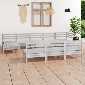 11 Piece Garden Lounge Set White Solid Wood Pine Vidaxl 11 Piece Garden Lounge Set White Solid Wood Pine Vidaxl