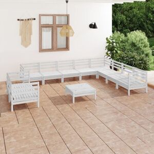 11 Piece Garden Lounge Set Solid Wood Pine White Vidaxl 11 Piece Garden Lounge Set Solid Wood Pine White Vidaxl