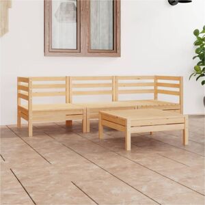 4 Piece Garden Lounge Set Solid Pinewood vidaXL 4 Piece Garden Lounge Set Solid Pinewood vidaXL
