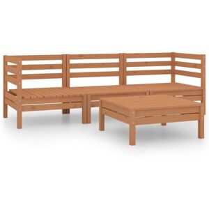 4 Piece Garden Lounge Set Honey Brown Solid Pinewood vidaXL 4 Piece Garden Lounge Set Honey Brown Solid Pinewood vidaXL