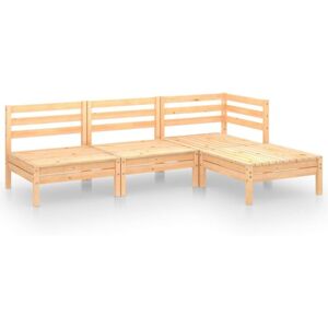 4 Piece Garden Lounge Set Solid Pinewood vidaXL 4 Piece Garden Lounge Set Solid Pinewood vidaXL