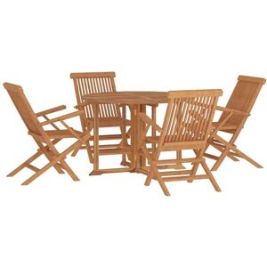 5 Piece Folding Outdoor Dining Set Solid Wood Teak Vidaxl 5 Piece Folding Outdoor Dining Set Solid Wood Teak Vidaxl